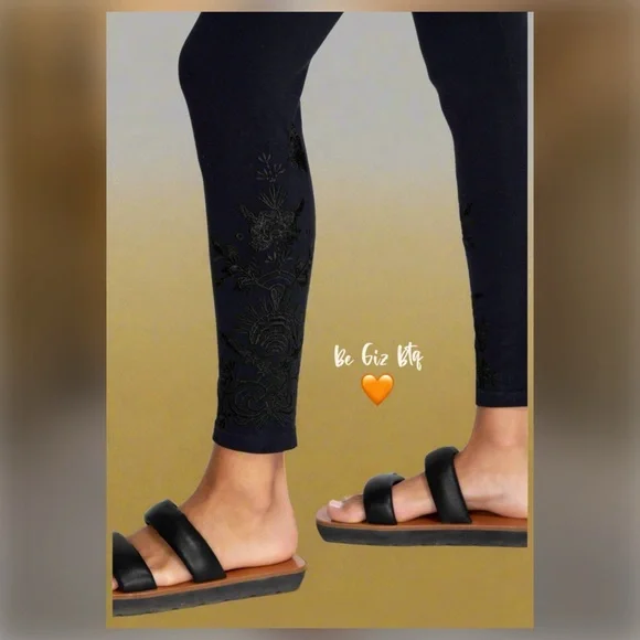 New Arrivals Johnny Was The Arzella Tonal Leggings Embroidery Black X-Large